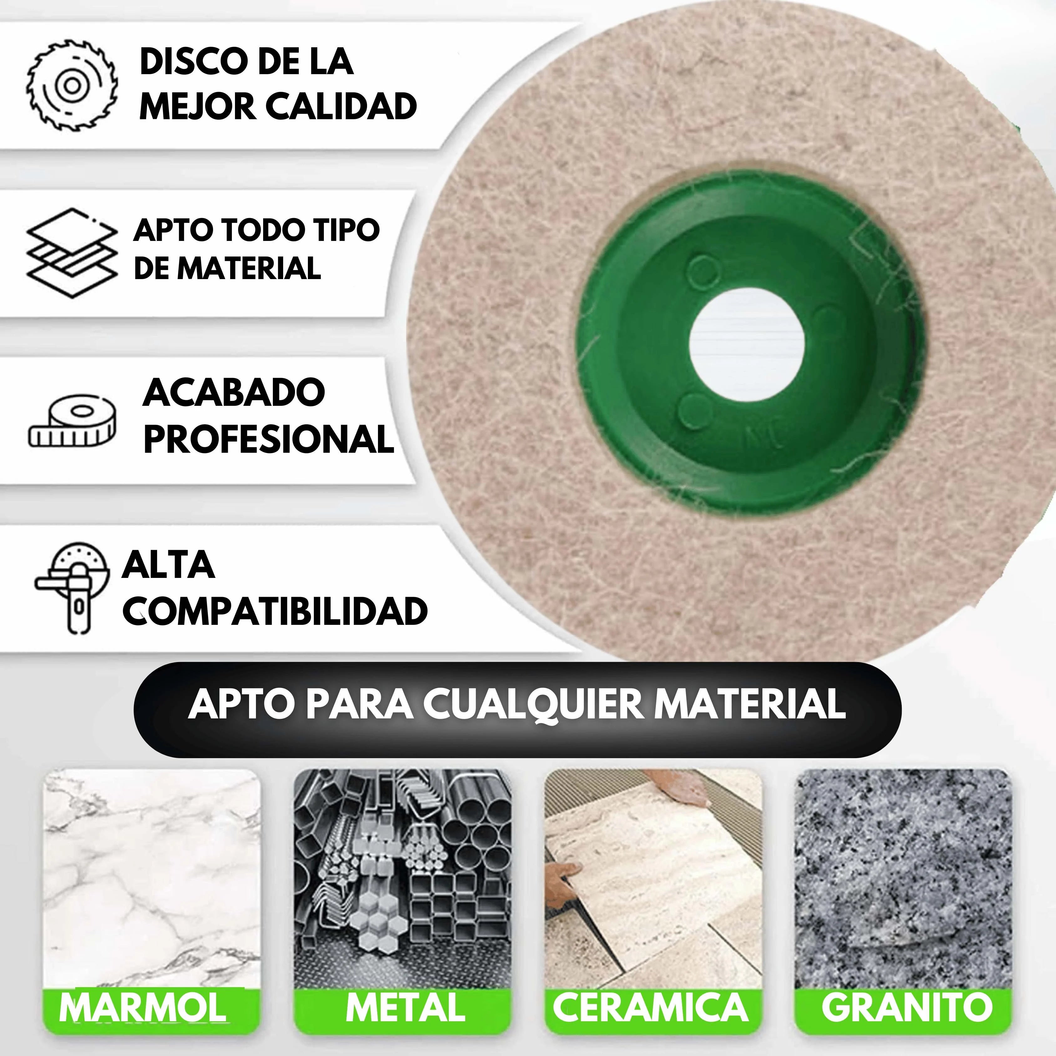 Disco Pulidor de Lana SúperPolish. 🔥 Pack oferta: 10 discos al precio de 5