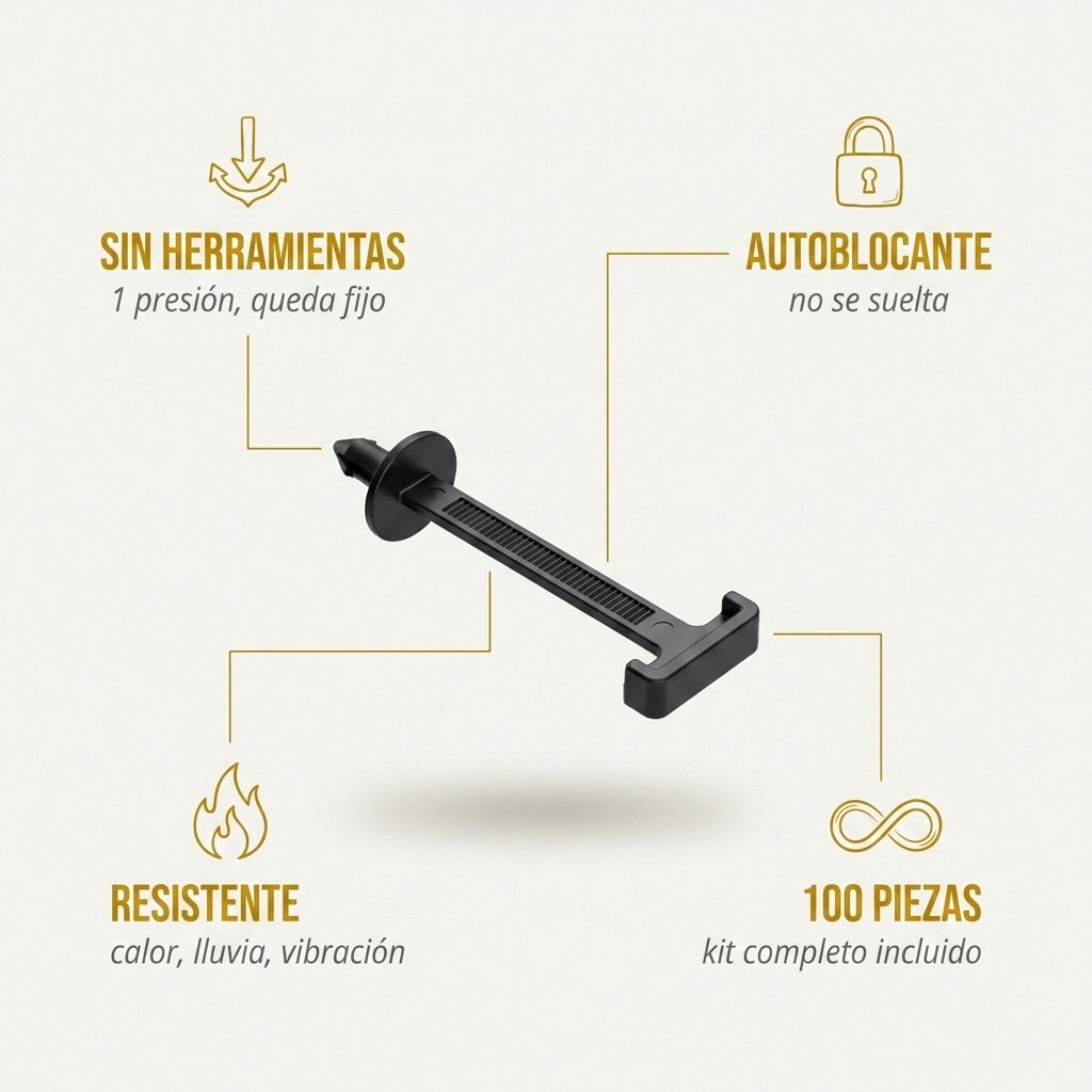 Características del sistema autoblocante SnapFix 100