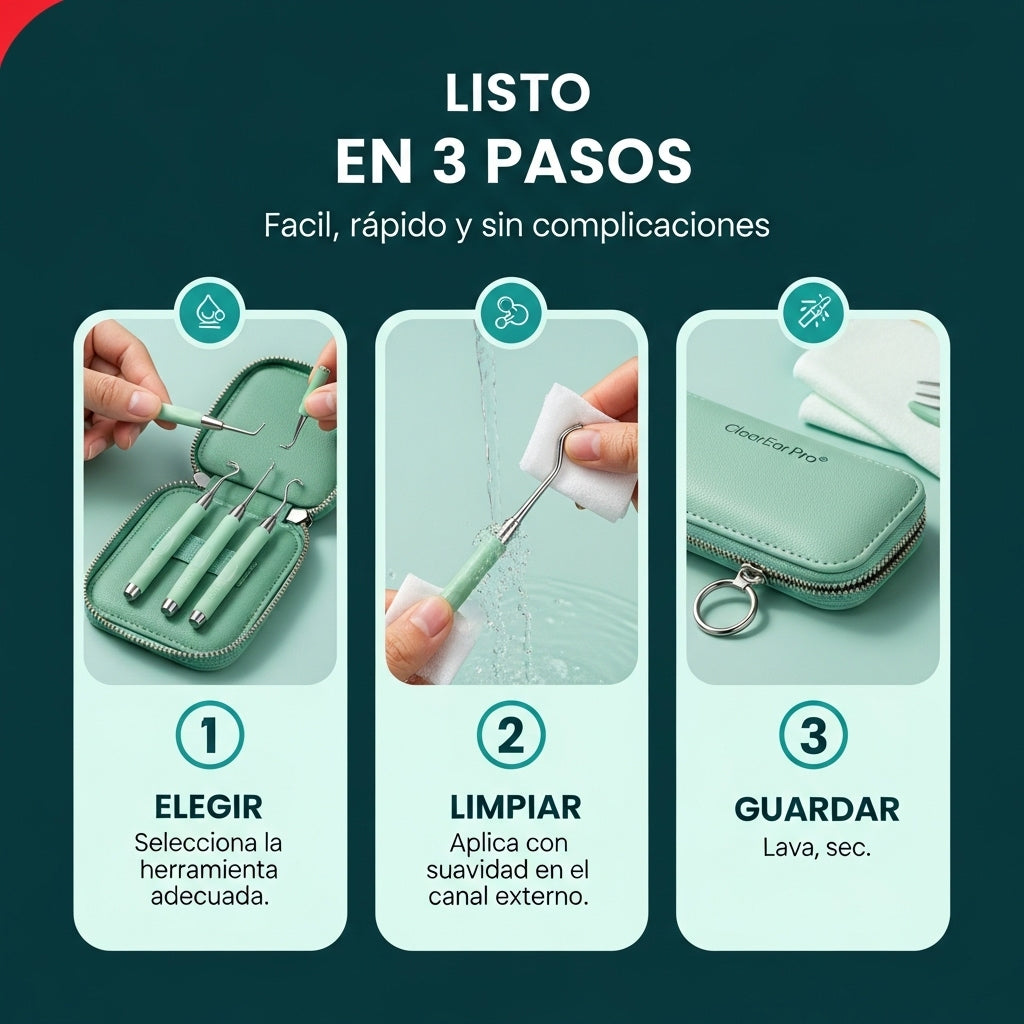 ClearEar Pro®: Kit Profesional de Limpieza de Oídos