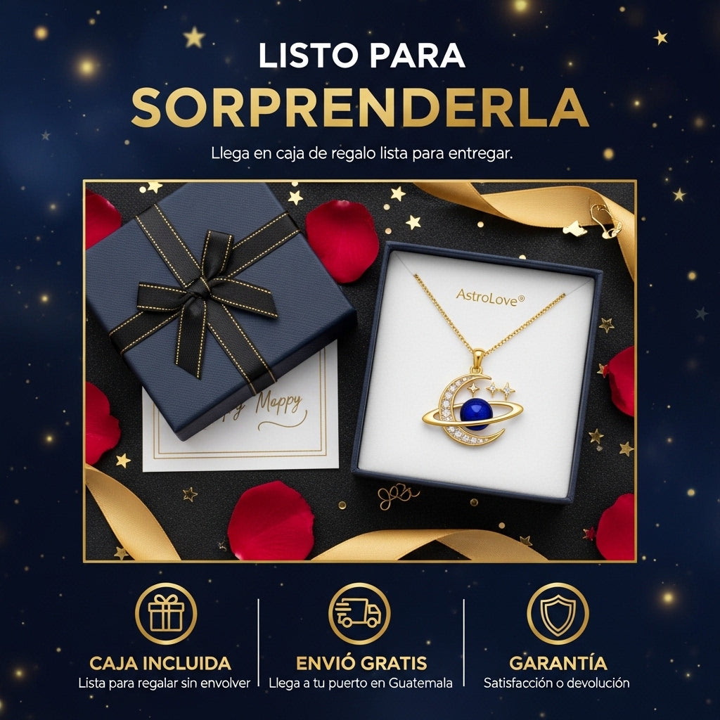 AstroLove®: Collar Saturno Símbolo de Amor Eterno