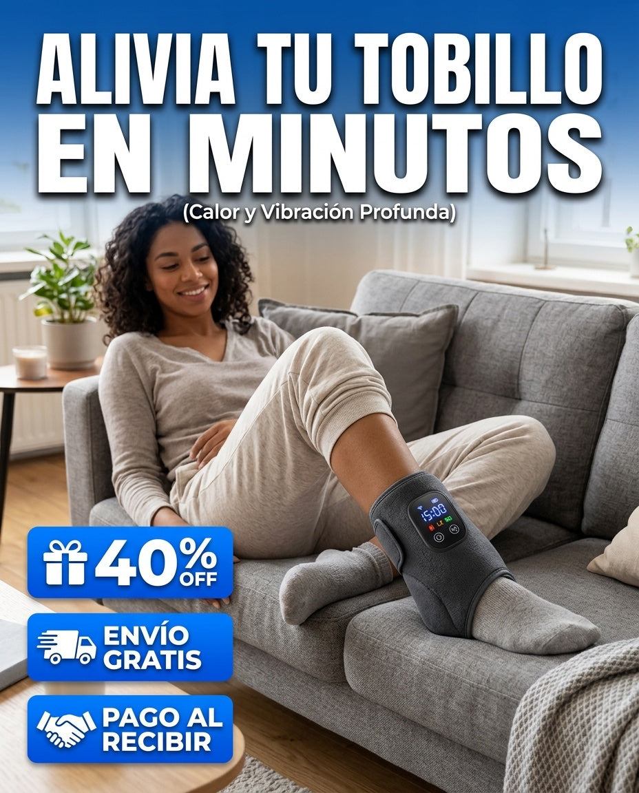 Masajeador de tobillo con calor y vibración