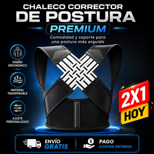 ¡PROMO 2X1! PostureX®️: Corrector de postura ergonómico y ajustable.
