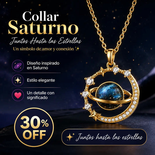 AstroLove®: Collar Saturno Símbolo de Amor Eterno