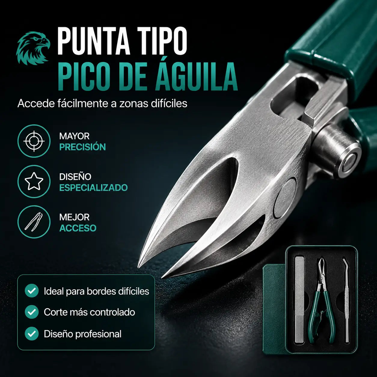 NailCare Pro®️: Kit de Cortaúñas Profesional para Uñas Gruesas y Difíciles