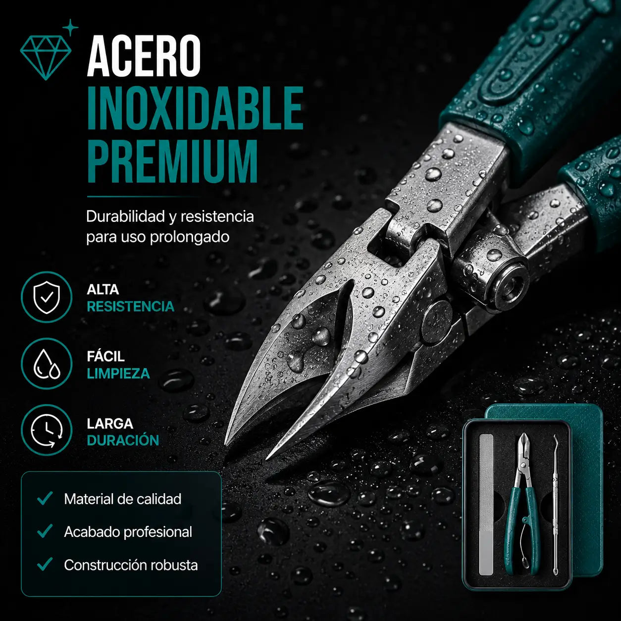 NailCare Pro®️: Kit de Cortaúñas Profesional para Uñas Gruesas y Difíciles