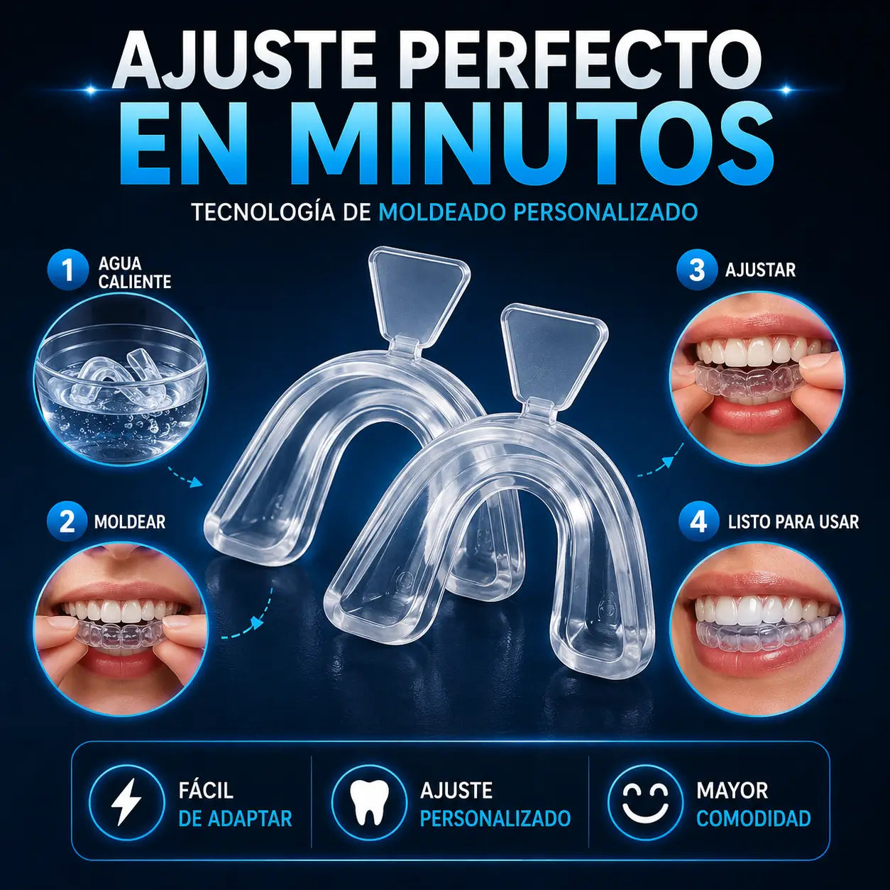 ¡PROMO 2X1! BruxShield®: Protector Bucal Moldeable para Bruxismo