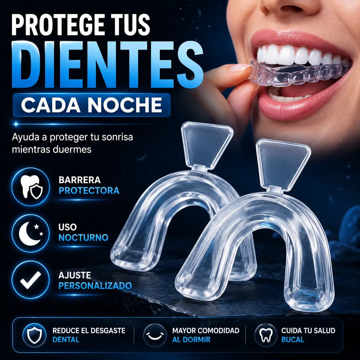 ¡PROMO 2X1! BruxShield®: Protector Bucal Moldeable para Bruxismo