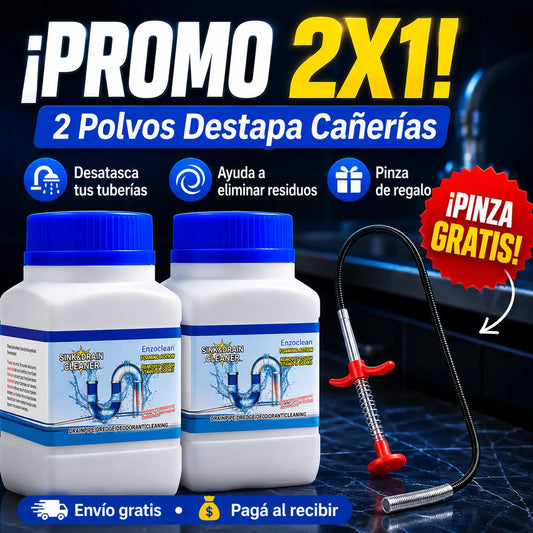 DrainMax Pro®: Kit Destapa cañerías 2x1 + Pinza de Regalo