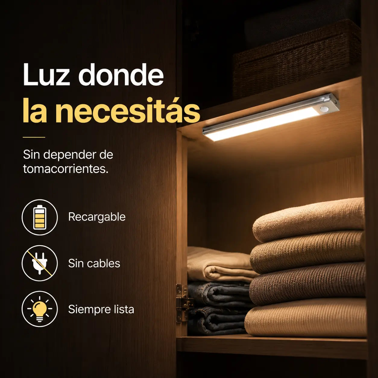 ¡PROMO 2X1! LumaSense®: Barra LED Inteligente con Sensor de Movimiento