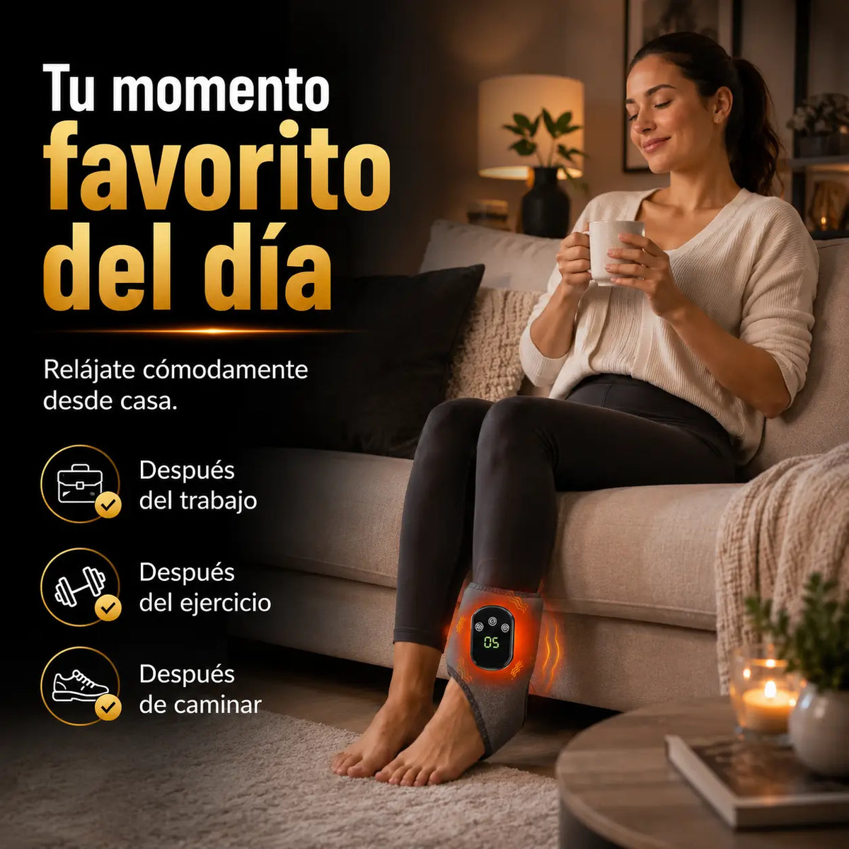 AnkleWave Pro®: Masajeador Térmico de Tobillo