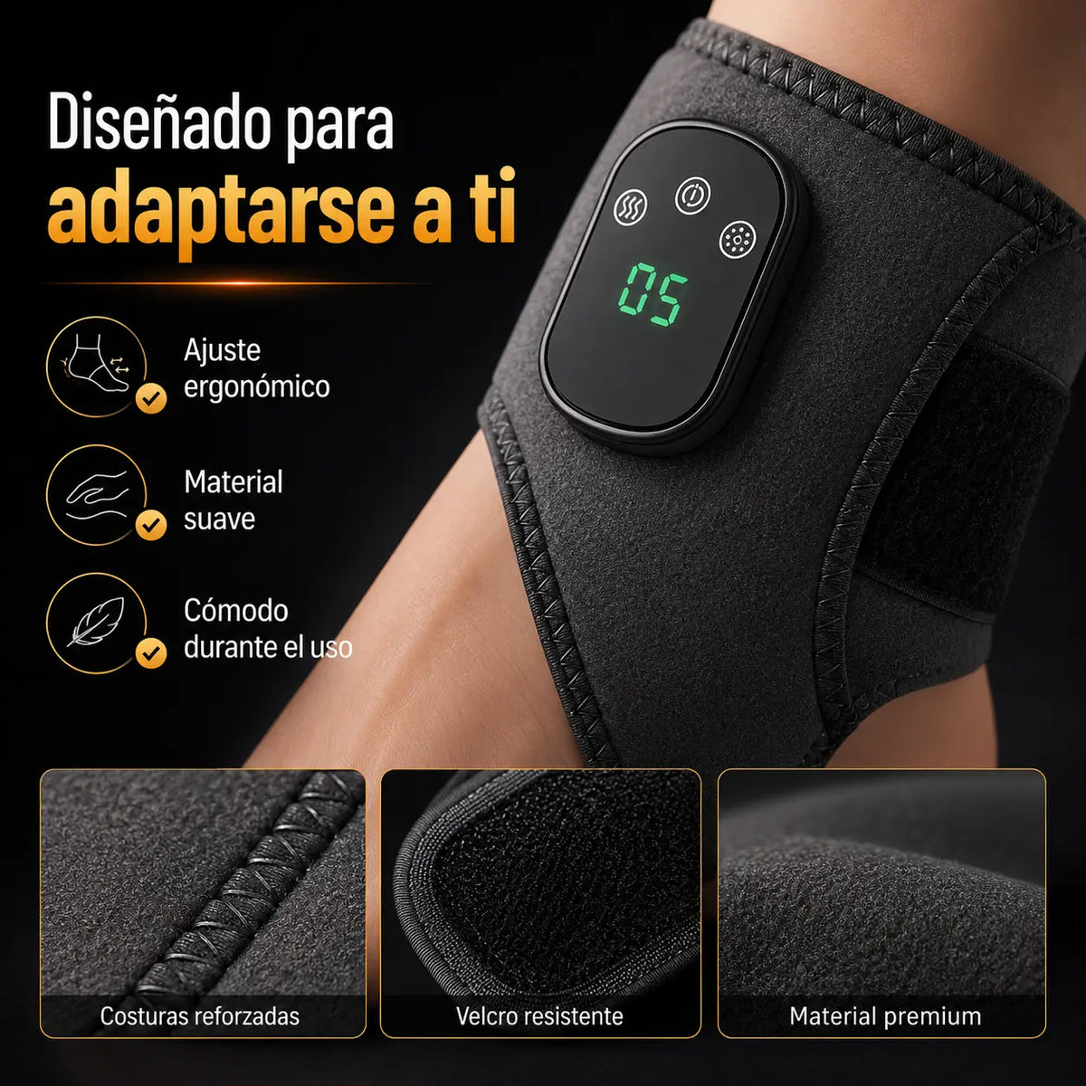 AnkleWave Pro®: Masajeador Térmico de Tobillo