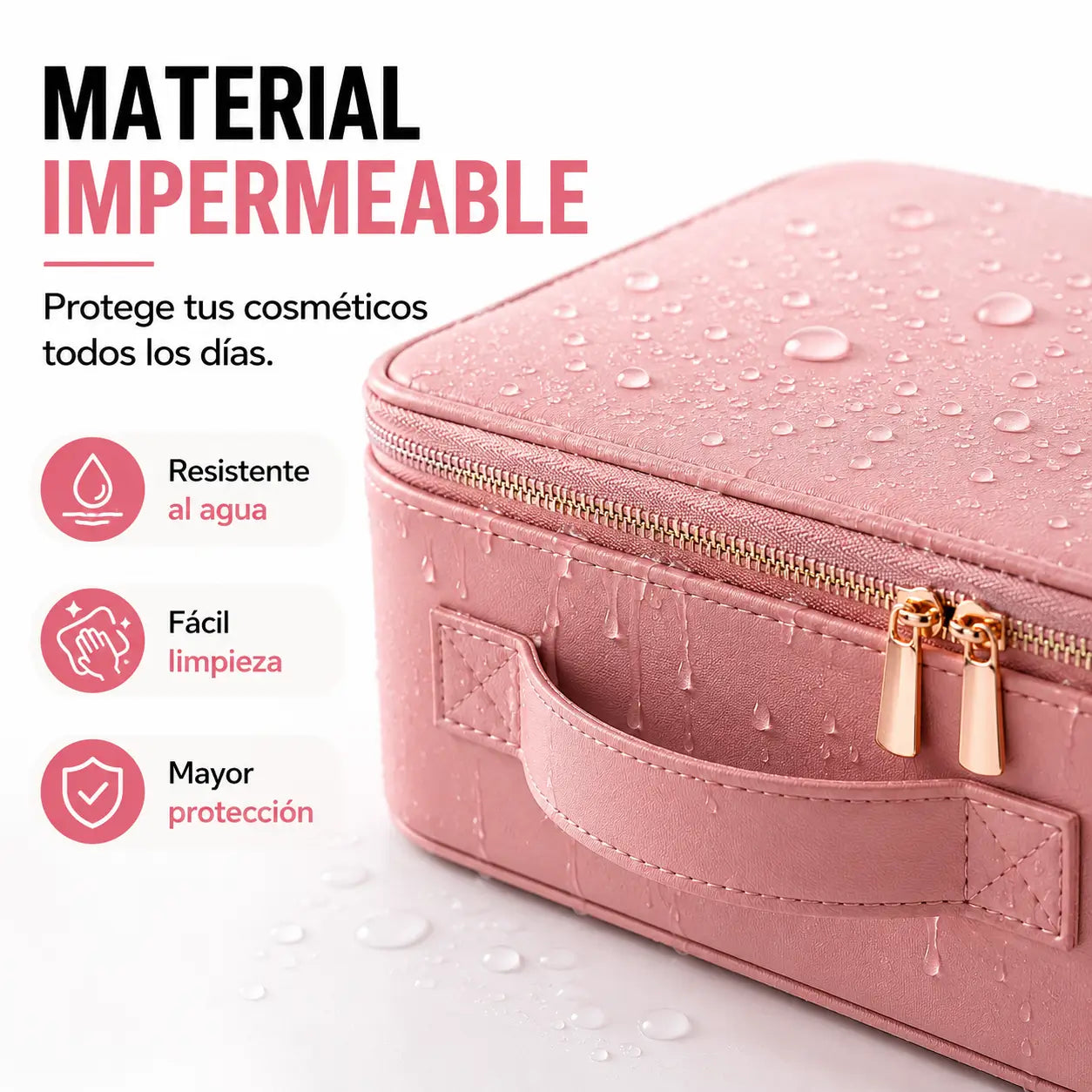 BeautyCase®️: Organizador de Maquillaje Premium con Espejo LED Recargable