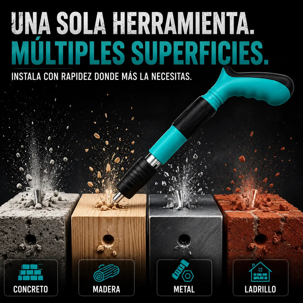 ImpactPro®: Pistola Manual de Clavos de Impacto Profesional + Kit Completo de REGALO 🎁