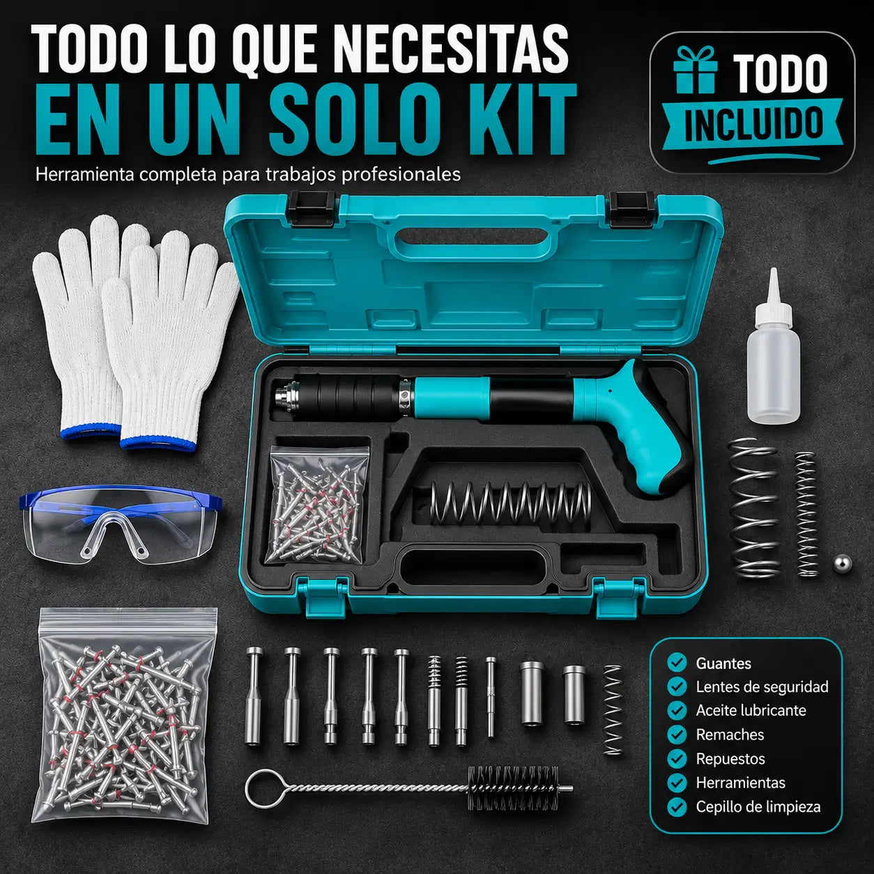 ImpactPro®: Pistola Manual de Clavos de Impacto Profesional + Kit Completo de REGALO 🎁