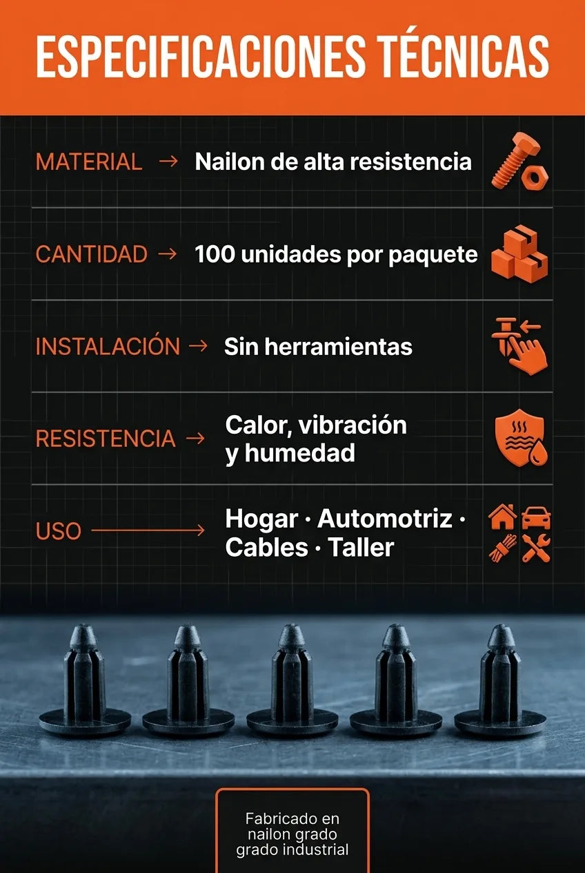 Especificaciones técnicas SnapFix 100