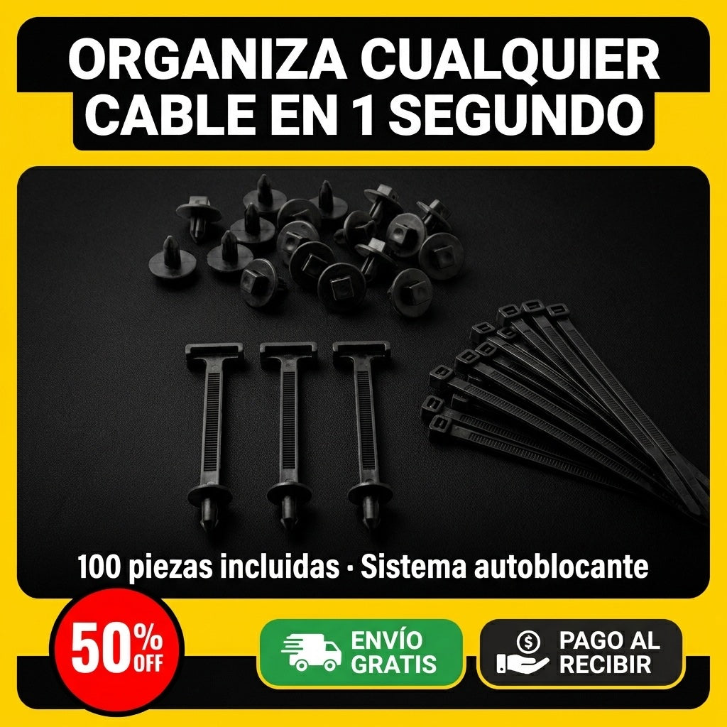 SnapFix 100 — Organiza cualquier cable en 1 segundo. 50% OFF. Envío gratis.